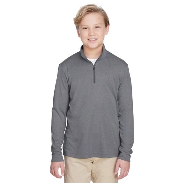 Youth Zone Sonic Heather Performance Quarter-Zip Pullolver Thumbnail