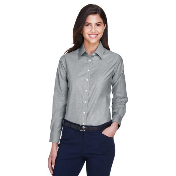 Women's Long Sleeve Oxford Dress Shirt Thumbnail