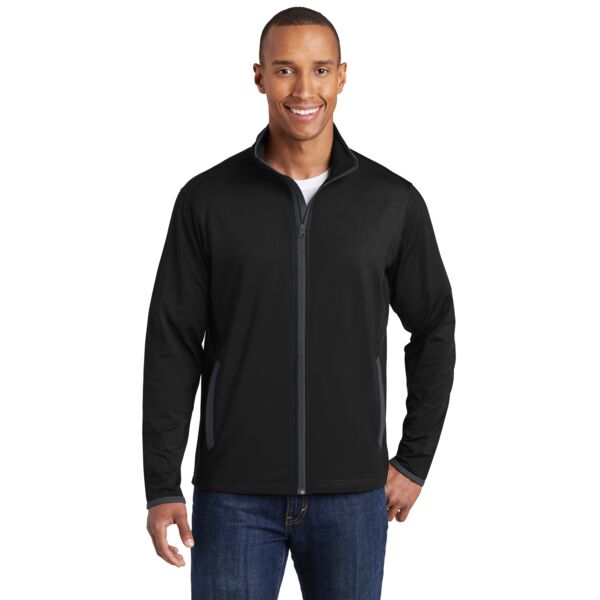 Sport Wick ® Stretch Contrast Full Zip Jacket Thumbnail