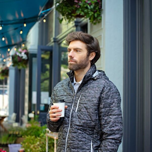 Cutter & Buck Rainier PrimaLoft® Mens Eco Insulated Full Zip Printed Puffer Jacket Thumbnail