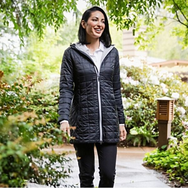 Cutter & Buck Rainier PrimaLoft®  Womens Eco Insulated Hooded Long Coat Thumbnail