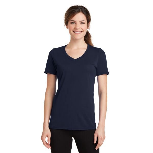 Ladies Performance Blend V Neck Tee Thumbnail