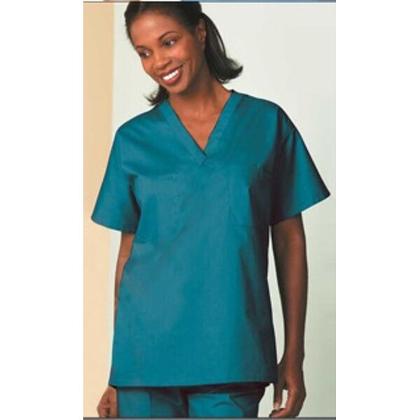 Fashion Seal Unisex Teal Scrub Top Thumbnail