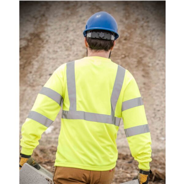 Class 3 Safety Green Long Sleeve T-shirt Thumbnail