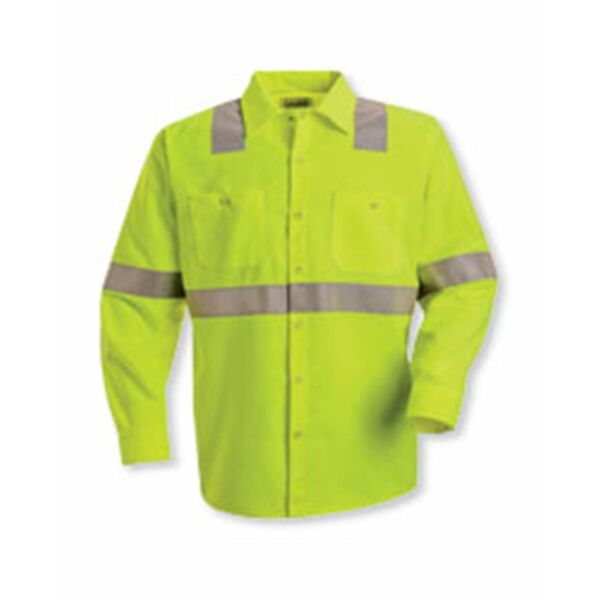 OF High Visibility Safety Long Sleeve Work Shirt Thumbnail